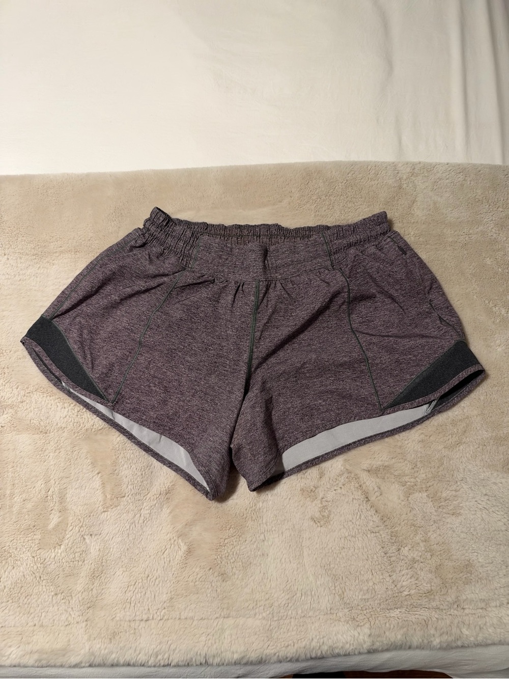 lululemon Heathered Grey Running Shorts